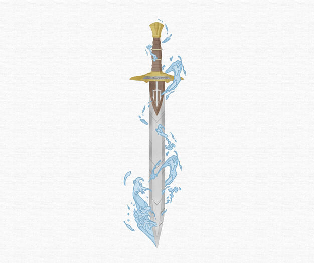 Illustration of Riptide, the celestial sword from Percy Jackson
